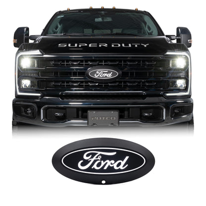 PUTCO 92804 Putco Luminix White Oval LED Emblem - Fits Ford Super Duty F250, F350, F450, F550 2023-2026 with Camera and w/o Washer
