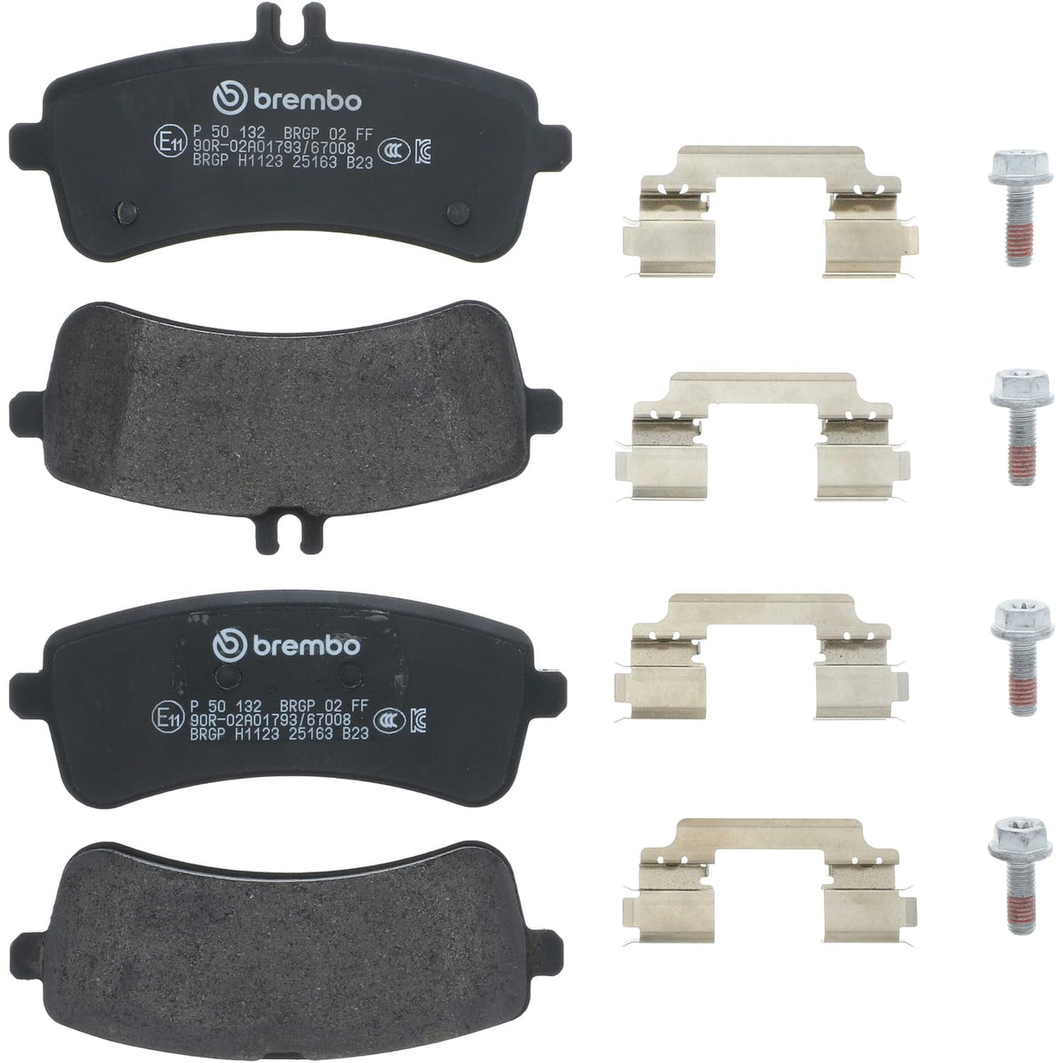 BREMBO P50132 Brembo P50132 Low-Met Rear Disc Brake Pad Set MERCEDES-BENZ OE#