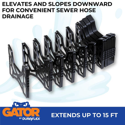 DURAFLEX 21857S Duraflex Sewer Hose Support 21857S, 15 Foot Length, Black, Plastic