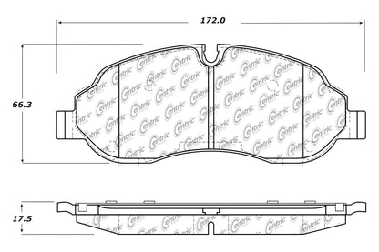 Centric Parts 104.17740 SEMI-METALLIC BRAKE PADS W/HARDWARE