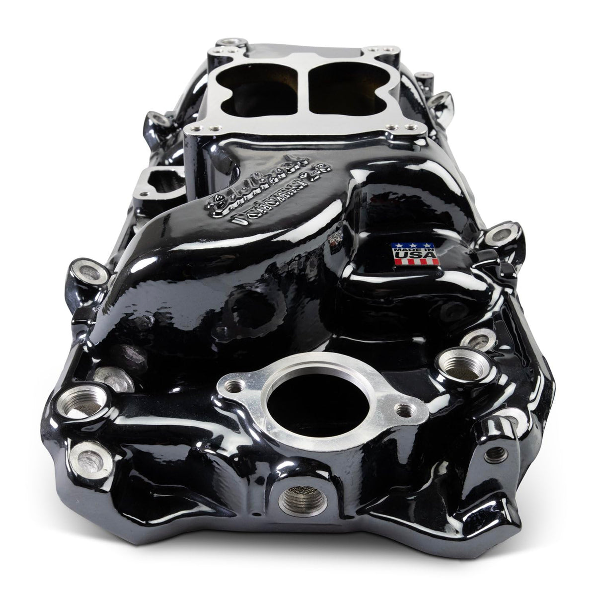 EDELBROCK 2161-BP Edelbrock - INTAKE MANIFOLD, BB CHEVY 396-454 OVAL PORT, PERFORMER, BLACK PLASMA COATED (2161-BP)