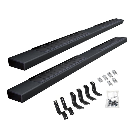 GO RHINO 6862443587T Go Rhino 6" OE Xtreme II Sidesteps & Brackets | Galvanized Steel, Textured Black | 6862443587T | Fits 2022-2024 Toyota Tundra Crew Max Pickup