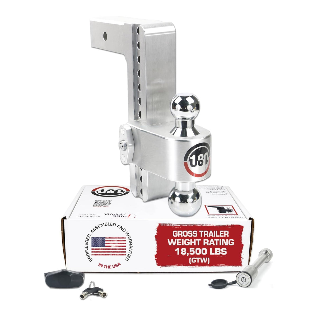 WEIGH SAFE CTB10-2.5-KA Weigh Safe CTB10-2.5-KA Drop Hitch Receiver: 2.5 Inches Adjustable