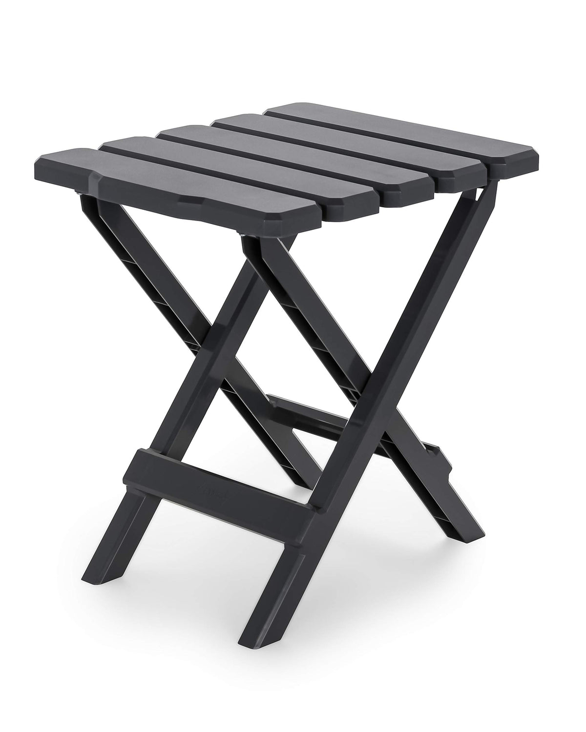 CAMCO 51881 Camco Adirondack Style Folding Plastic Large Table with Footrest Design and Easy to Setup Construction for Indoor or Outdoor Use, Charcoal