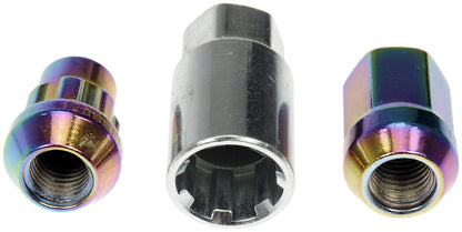 Dorman 713-375G Rainbow/Neo-Chrome Acorn Wheel Nut Lock Set