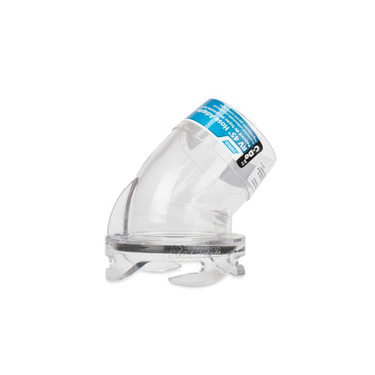 CAMCO 39432 Camco Clear 45 Degree RV Sewer Hose Adapter Fitting | Features 4 Bayonet Prongs, a Heavy-Duty Polycarbonate Construction, and is Compatible with 3-Inch Diameter Sewer Hoses (39432)