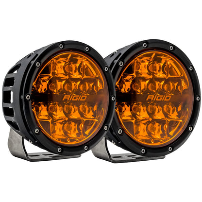 Rigid Industries 36210 RIGID INDUSTRIES 360-Series Amber PRO 6 Inch LED Light Pods Spot with Amber Backlight, Pair