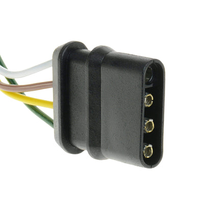 T-H MARINE BE-TR-59380-DP T-H Marine 4-Way Trunk Side Trailer Wire Connector – 24 in Trailer Wiring Extension with Color-Coded Wires for 12V DC Vehicle to Trailer Brake Turn Tail Light Hookup