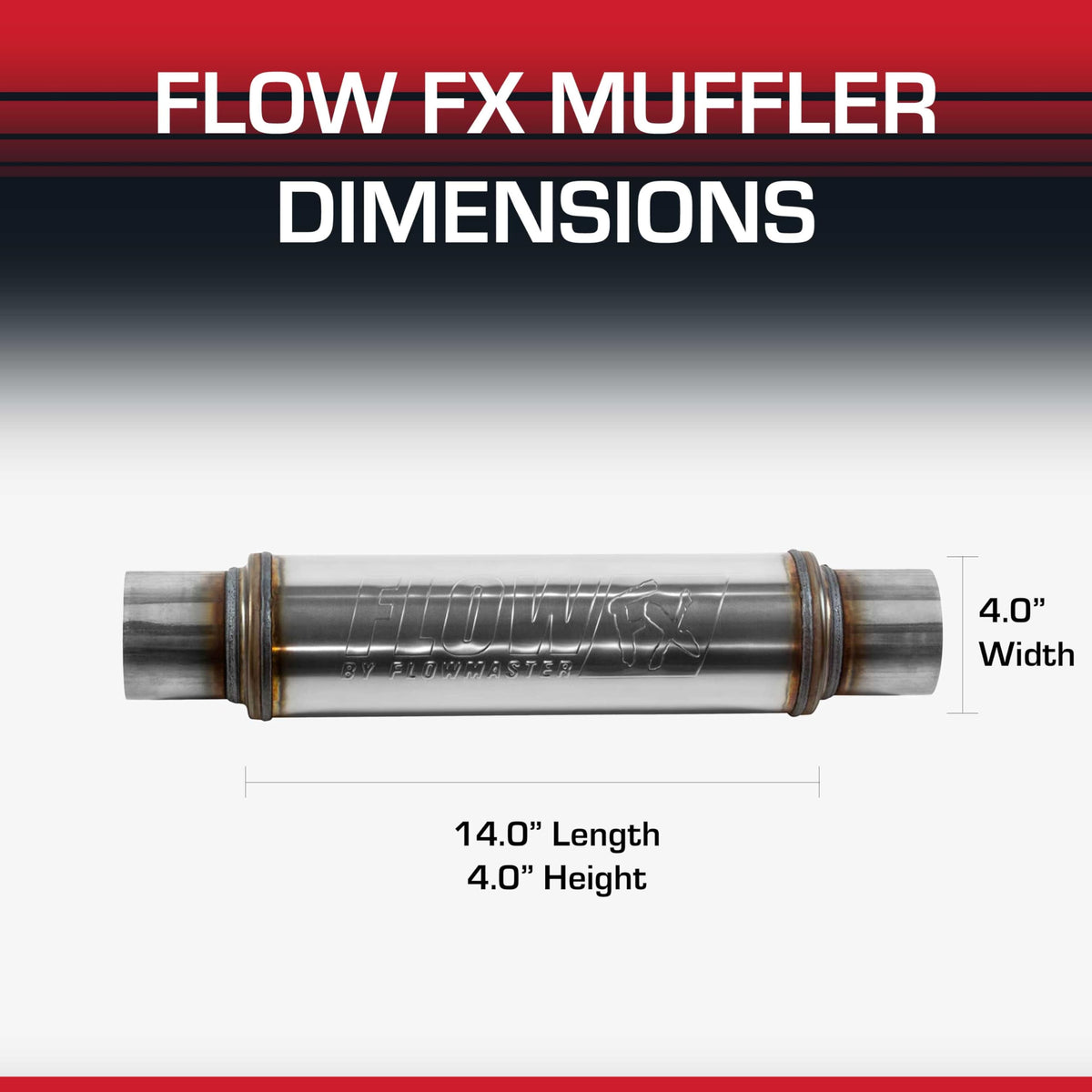 FLOWMASTER 71419 Flowmaster Flow FX Chambered Muffler – 3.00" Center In / 3.00" Center Out