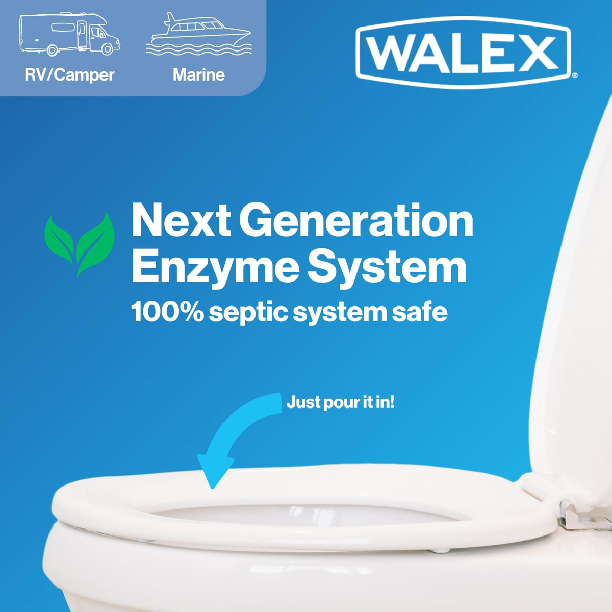 WALEX BIOFRAF1G Walex Bio-Fresh Liquid RV Black Tank Treatment - Alpine Fresh, 1-Gal