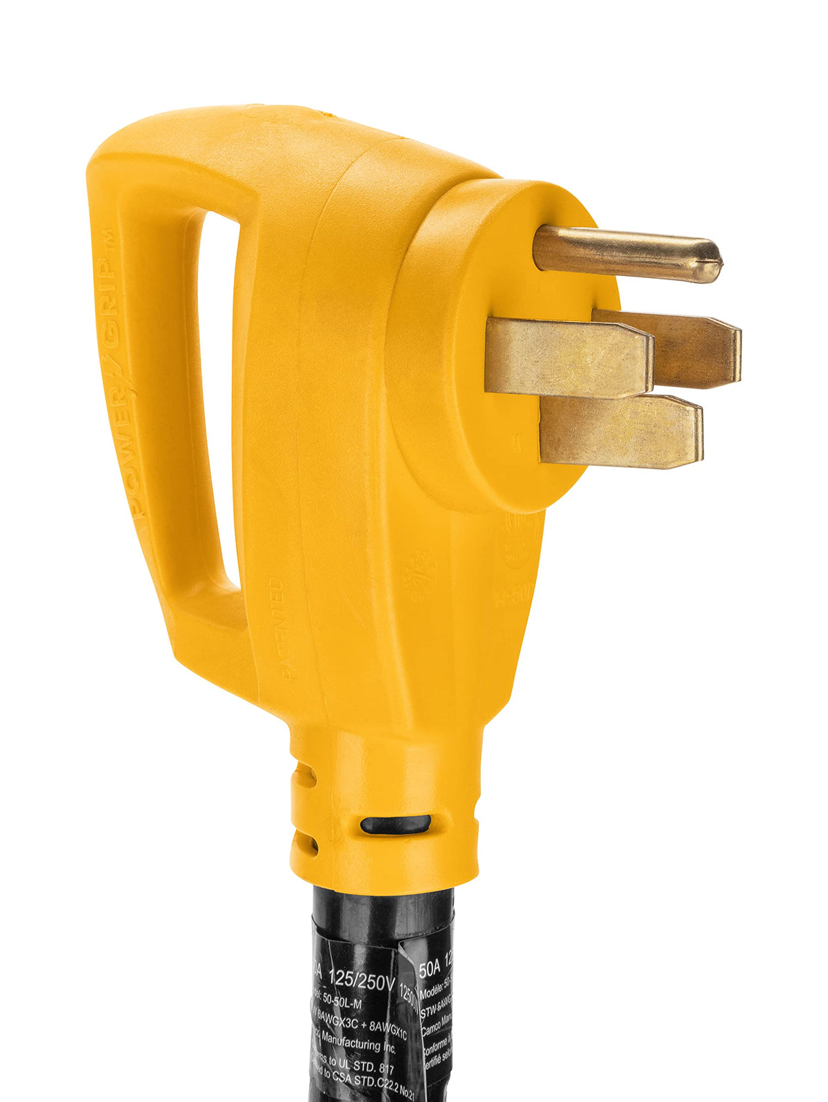 CAMCO 55552 Camco 55552 18" 14-50 50 AMP Standard PowerGrip Plug to SS2-50 50 AMP Locking Receptacle Adapter