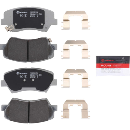BREMBO P30073N Brembo P30073N Premium Ceramic Front Disc Brake Pad Set HYUNDAI/KIA OE# 581012VA50