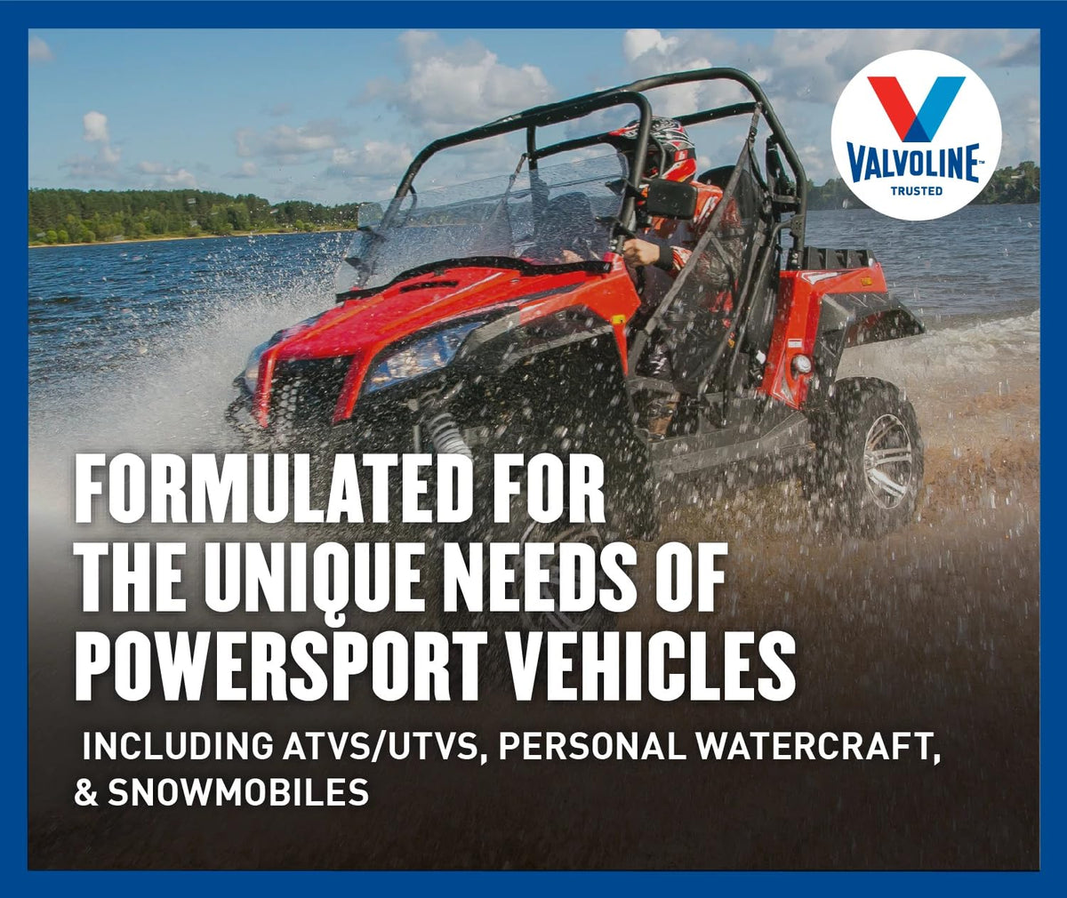 VALVOLINE 899367 Valvoline 4-Stroke Powersport Full Synthetic Motor Oil 1 Quart (Pack of 6)