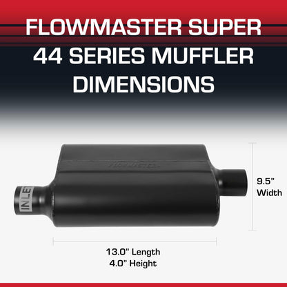 FLOWMASTER 942446 Flowmaster Super 44 Series Chambered Muffler – 2.25" Offset In/Center Out