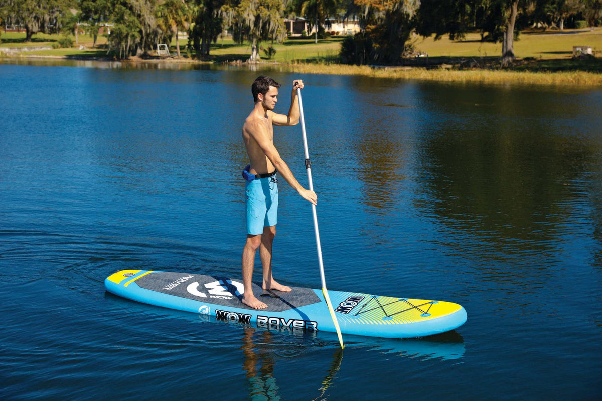 WOW SPORTS 21-3030 WOW Sports - Rover Paddleboard - Inflatable Paddleboard with Pump & Carrying Case - Perfect Lake Accessory
