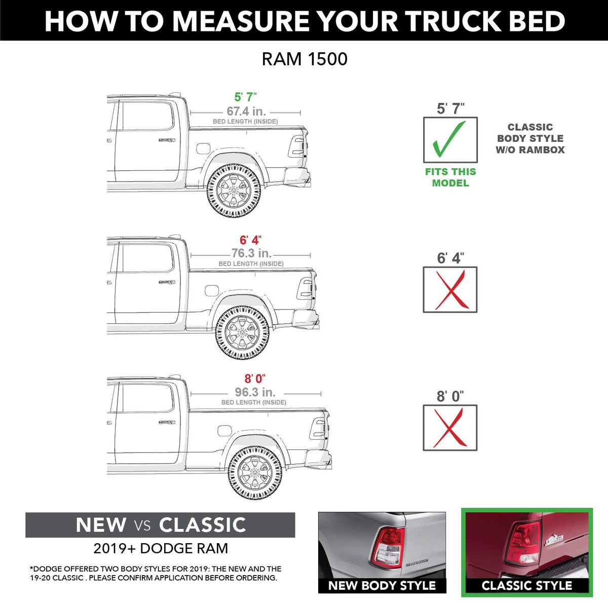 RealTruck LG447M RealTruck Roll-N-Lock M-Series Retractable Truck Bed Tonneau Cover – LG447M – Fits 2009 - 2018, 2019 - 2020 Classic Dodge Ram 1500/2500/3500 5' 7" Bed (67.4")