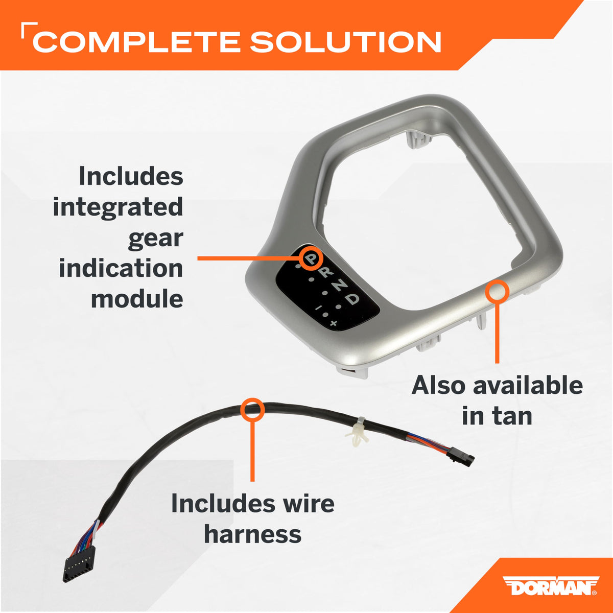 Dorman 601-402 Shifter Bezel with Harness Kit