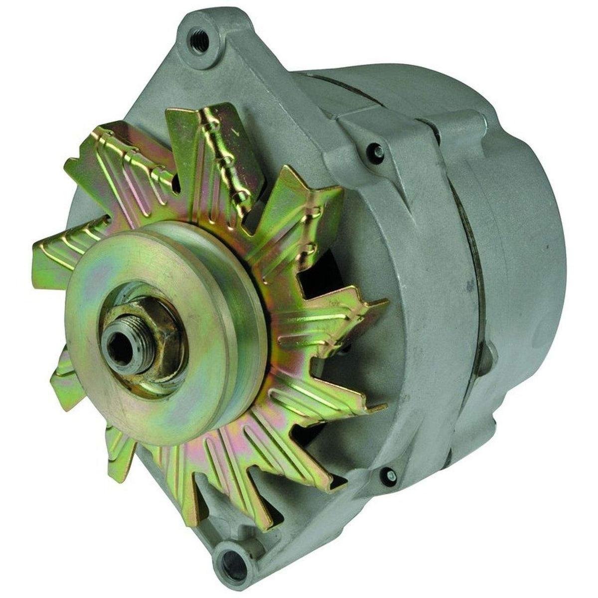 WAI 7122N Chrome Alternator Self Exciting 1 Wire System For Chevy Gm Buick 100 Amp