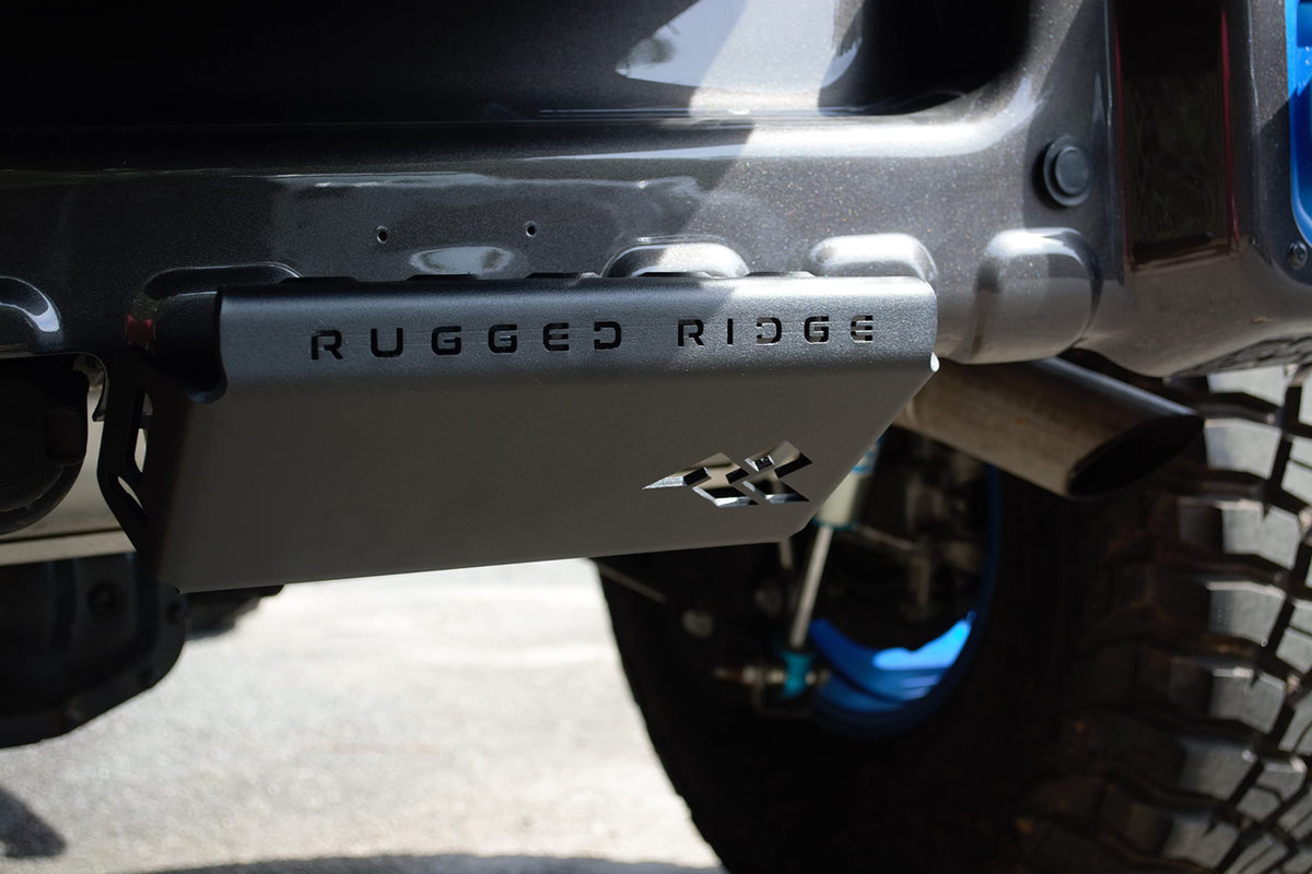 RUGGED RIDGE 18013.01 Rugged Ridge Hitch Skid Plate | Black, Steel | 18013.01 | Fits 2007-2026 Jeep Wrangler JK/JL; 2020-2026 Jeep Gladiator JT w/ 2" Receiver Hitch