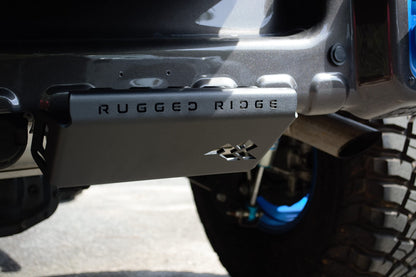 RUGGED RIDGE 18013.01 Rugged Ridge Hitch Skid Plate | Black, Steel | 18013.01 | Fits 2007-2026 Jeep Wrangler JK/JL; 2020-2026 Jeep Gladiator JT w/ 2" Receiver Hitch