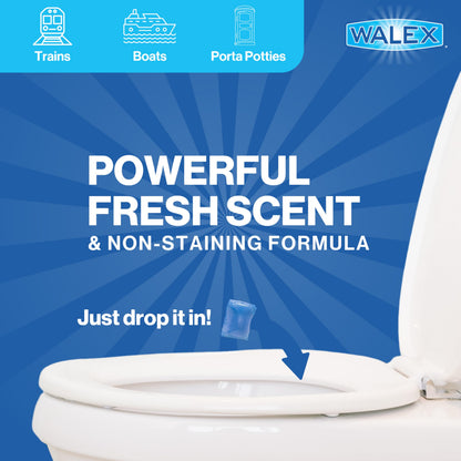 WALEX PPSGBG Walex PPSGBG Porta-Pak Commercial Holding Tank Deodorizer Drop-Ins, Sunglow Scent (Pack of 50)