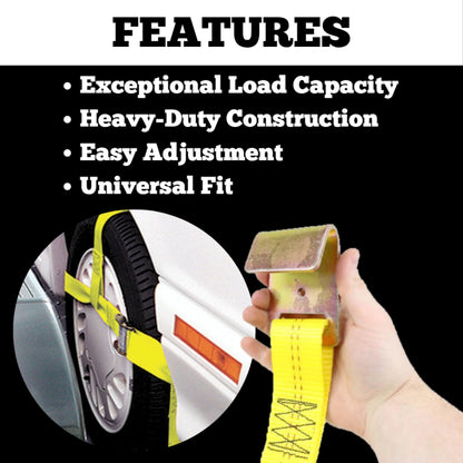 ROADMASTER 2150 Roadmaster 2150 Single Universal Tie Down Strap | Compatible with Tires up to 30" Diameter & 11" Tread Width | 2" Wide Nylon Webbing | 5,000 Pound Capacity | Secures Vehicle to Tow Dolly