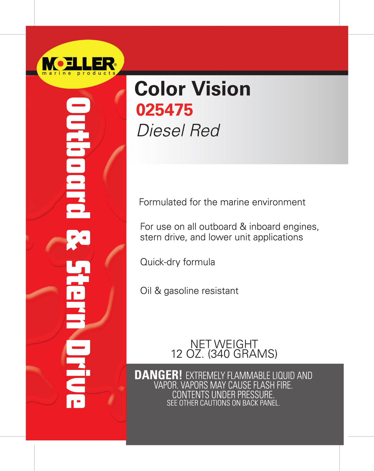 MOELLER 025475 Moeller 025475 COLOR VISION FUEL TANK RED