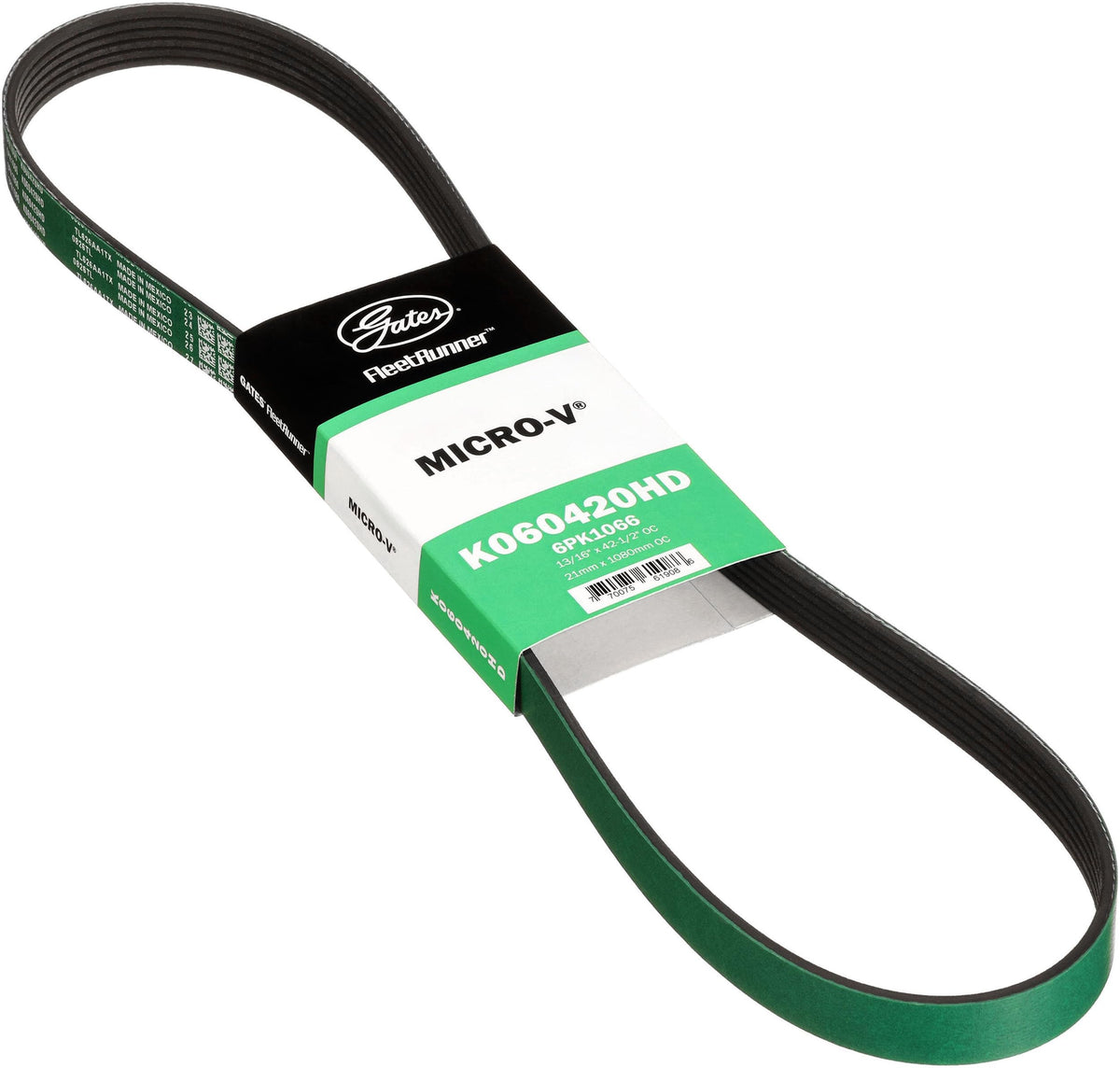 Gates K060420HD Genuine Automotive V-Ribbed Belt (Heavy Duty