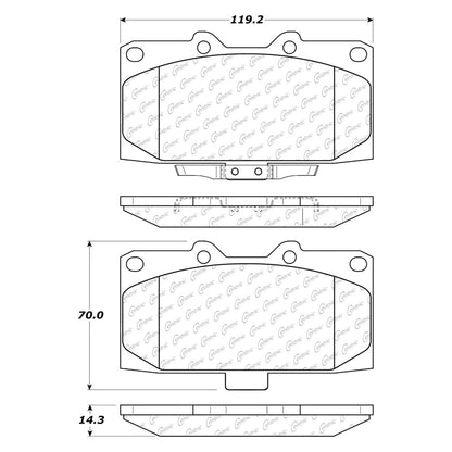 Centric Parts 104.11820 SEMI-METALLIC BRAKE PADS W/HARDWARE