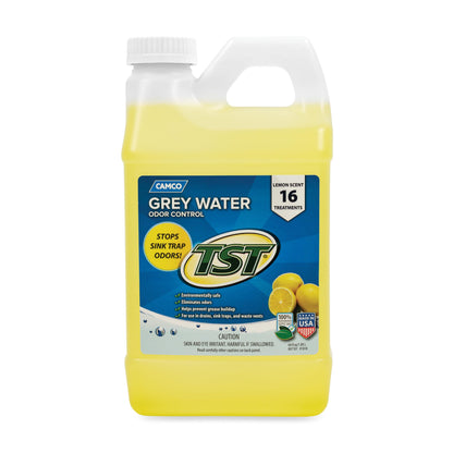 CAMCO 40256 Camco TST RV Grey Water Odor Control - Lemon Scent - 64oz - Made in the USA
