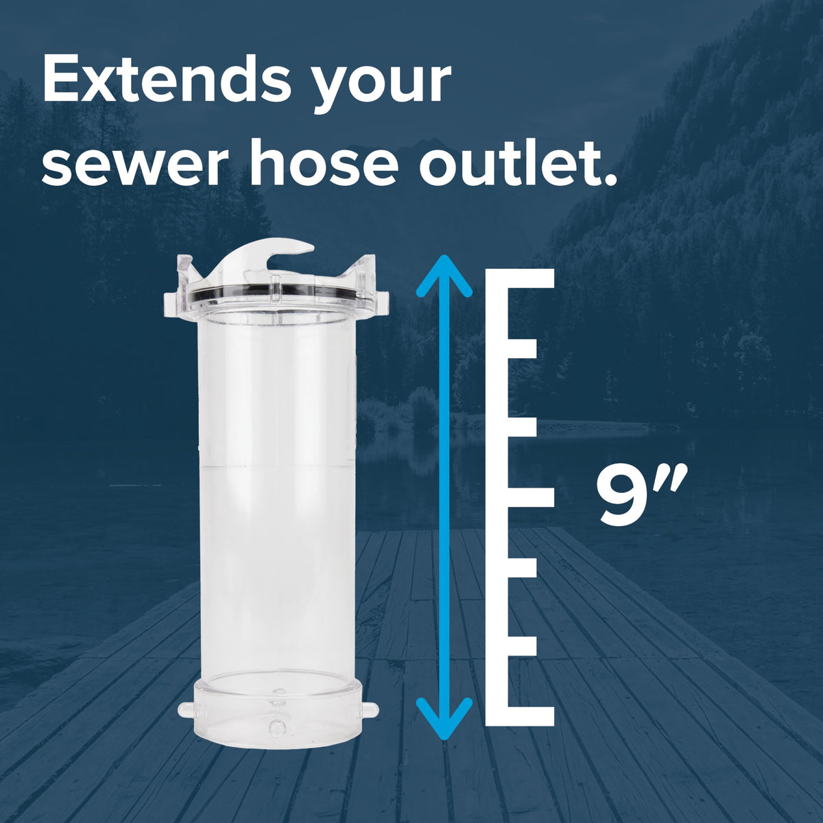 CAMCO 39592 Camco 39592 9" Clear Sewer Hose Adapter