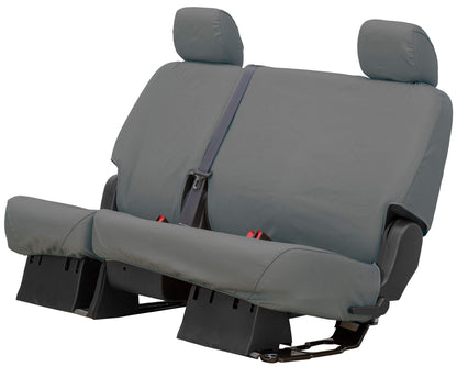 COVERCRAFT SS8413PCGY Covercraft Polycotton SeatSaver Custom Seat Covers | SS8413PCGY | 2nd Row 40/60 Bench Seat | Fits 2012-2015 Toyota Tacoma Double Cab, Gray