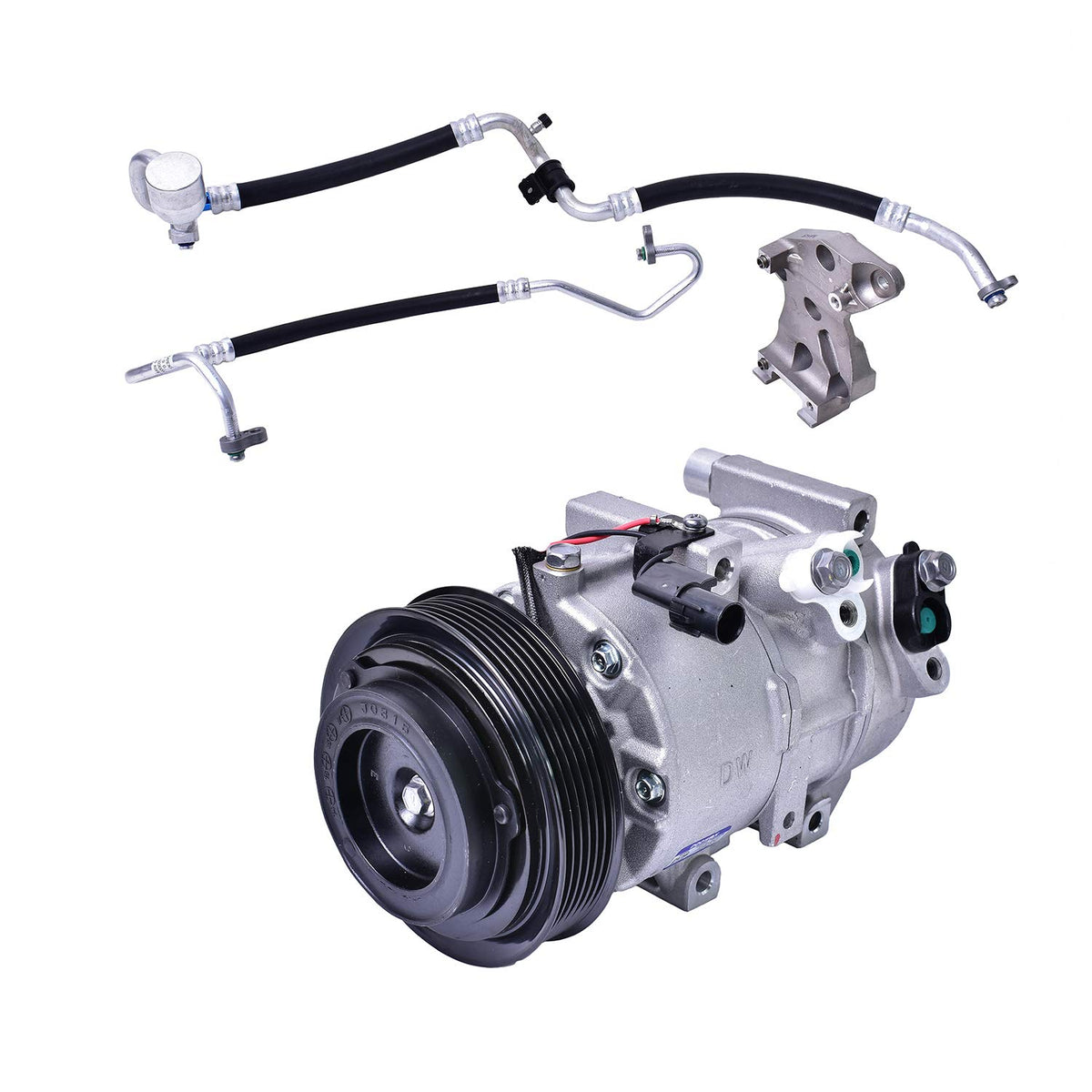 MANDO 10A1073 Mando New 10A1073 AC Compressor with Clutch Original Equipment (Pre-filled Oil)