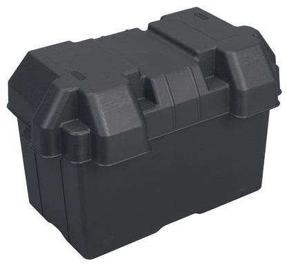 MOELLER 042214 Moeller Marine Injection-Molded Marine Battery Box (One 27, 30 or 31-Series Battery, 13.44" x 7.75" x 10.5"), Black (42214)