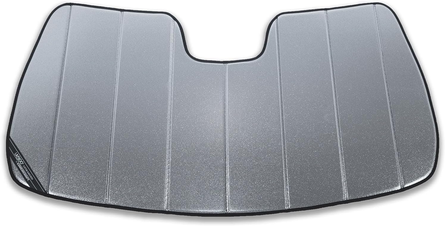 Covercraft UVS100 Premier Series Custom Windshield Sunscreen for 2018-2023 Toyota Tacoma (w/o GoPro Mounted to Windshield) - Galaxy Silver
