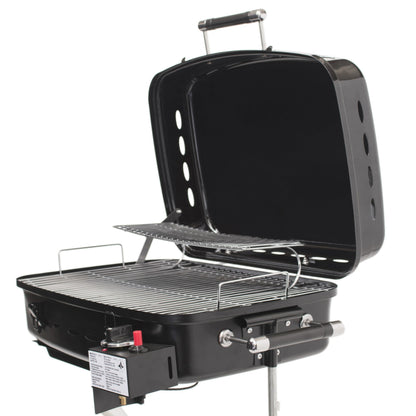 FLAME KING YSN-HT-500 Flame King - YSNHT500 RV Or Trailer Mounted BBQ - Motorhome Gas Grill - 214 Sq Inch Cooking Surface - Adjustable Flame Controller, Black