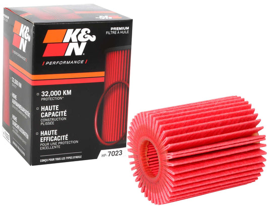 K&N FILTER HP-7023 K&N Oil Filter: 20,000 Mile Engine Protection, High Efficiency, HP-7023