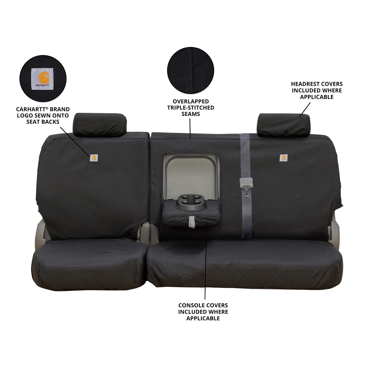 Covercraft SSC8452COBK Covercraft Carhartt Super Dux Cordura SeatSaver Custom Seat Covers