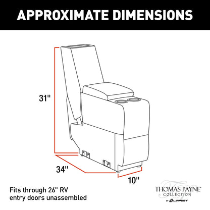 Thomas Payne 2020129307 Thomas Payne Heritage Series Theater Seating Collection Center Console for 5th Wheel RVs, Travel Trailers and Motorhomes, Norlina