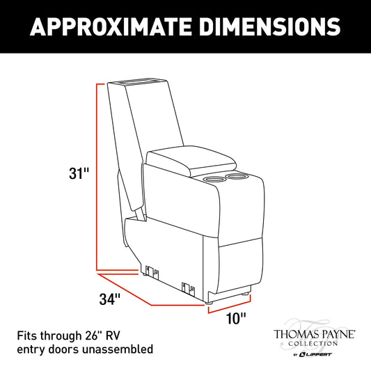 Thomas Payne 2020129307 Thomas Payne Heritage Series Theater Seating Collection Center Console for 5th Wheel RVs, Travel Trailers and Motorhomes, Norlina