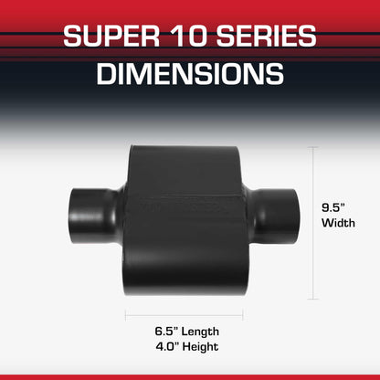 FLOWMASTER 843015 Flowmaster Super 10 Series Muffler – 3.00" Center In / 3.00" Center Out