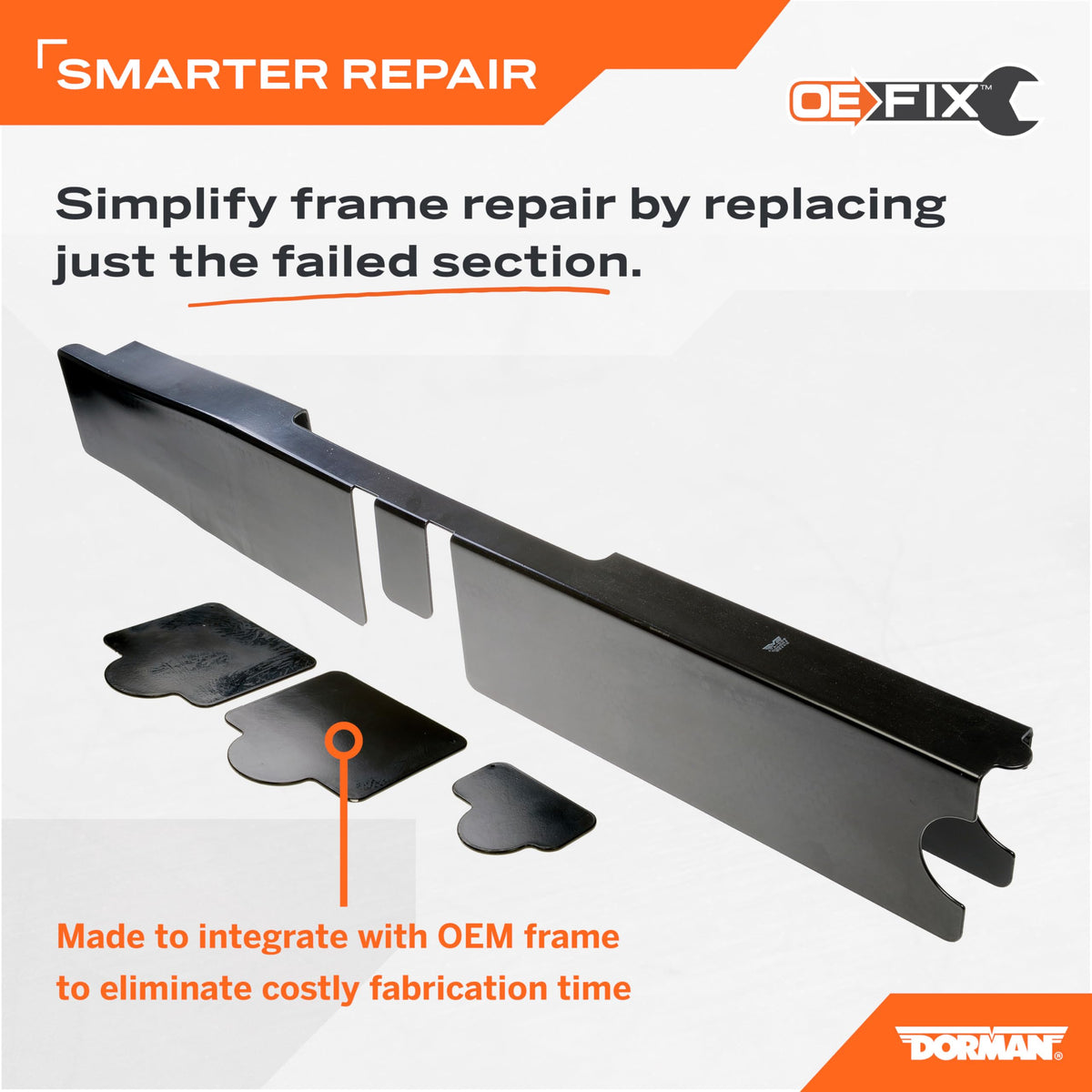 Dorman 999-470 Rear Passenger Side Frame Rail Repair