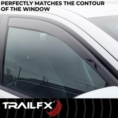 TRAILFX 4888IC TrailFX Acrylic Rainguards Fits 2022-2025 Toyota Tundra Crew Max Low Profile in-Channel Smoke Window Vents Snap-in Installation Set of 4 Rain Guards TrailFX 4888IC