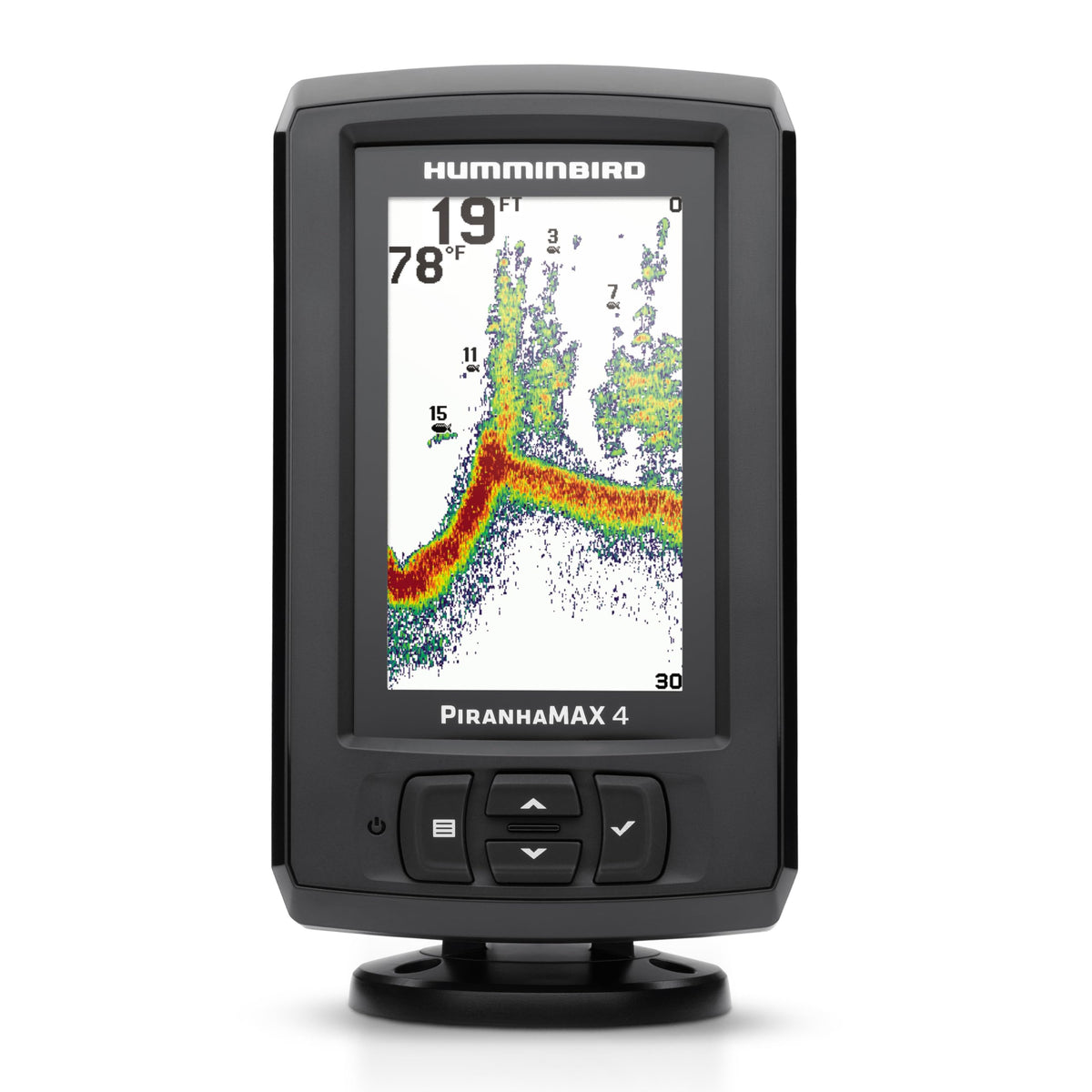 HUMMINBIRD 410150-1 Humminbird PiranhaMAX 4 Fish Finder with Transducer, Dual Beam Sonar