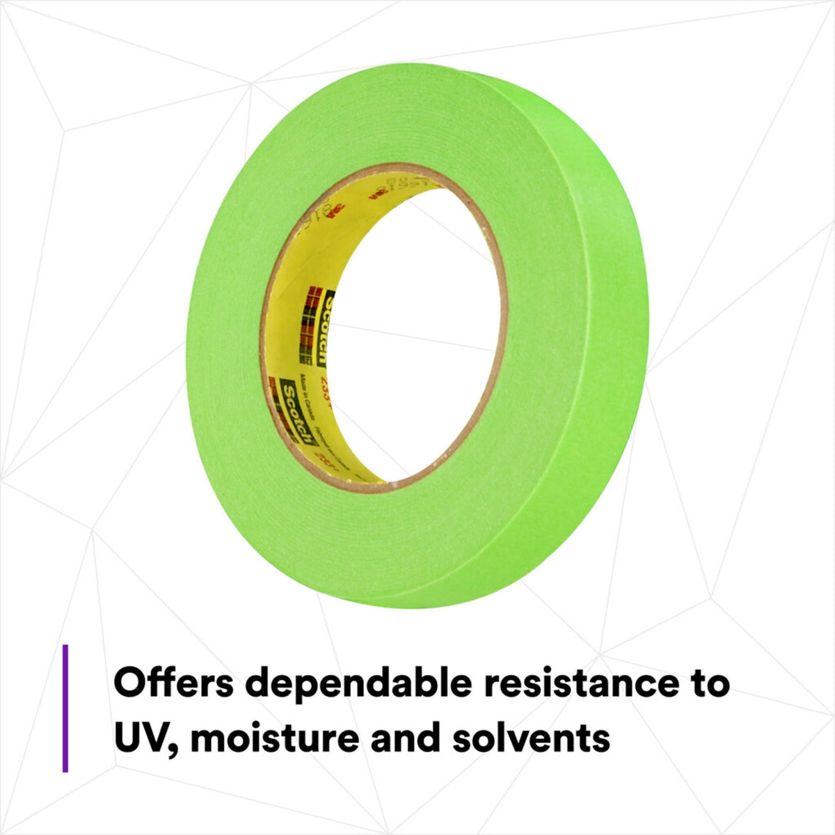 3M 26336 3M 233+ Crepe Paper Performance Masking Tape, 250 Degree F Performance Temperature, 25 lbs/in Tensile Strength, 60 yds Length x 1" Width (Case of 24)