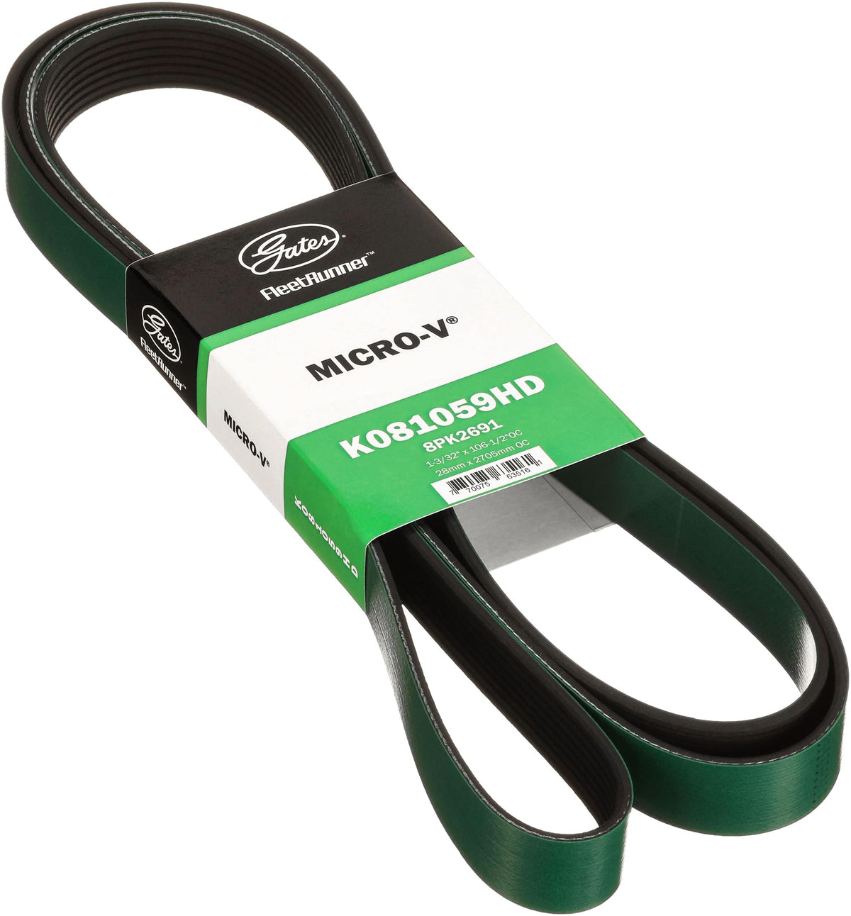 Gates K081059HD nobrandname FleetRunner Micro-V Serpentine