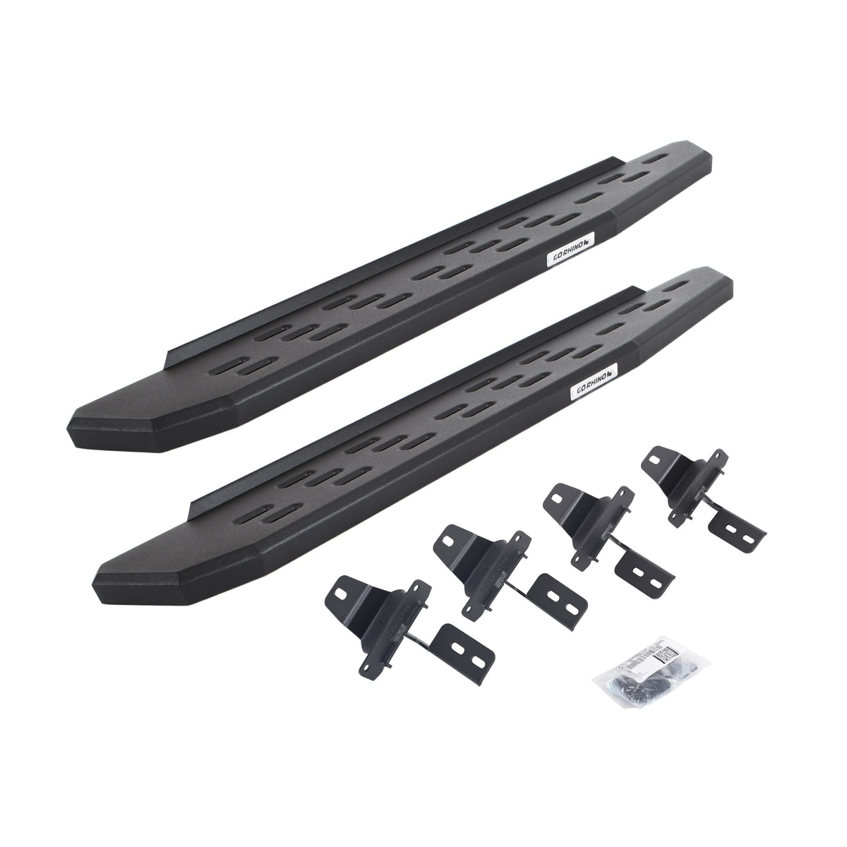 GO RHINO 69692748PC Go Rhino RB30 Running Boards & Brackets | Galvanized Steel, Textured Black | 69692748PC | Fits 2018-2024 Jeep Wrangler JL, 2-Door