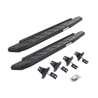 GO RHINO 69692748PC Go Rhino RB30 Running Boards & Brackets | Galvanized Steel, Textured Black | 69692748PC | Fits 2018-2024 Jeep Wrangler JL, 2-Door