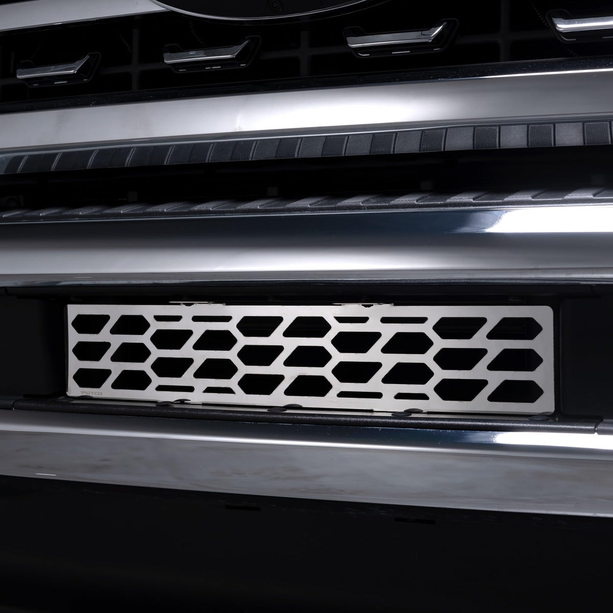 Putco 82172 Putco Bumper Grille Inserts Fits Ford Super Duty 2023-2025 Hex Shield Design Polished Stainless Steel, 82172
