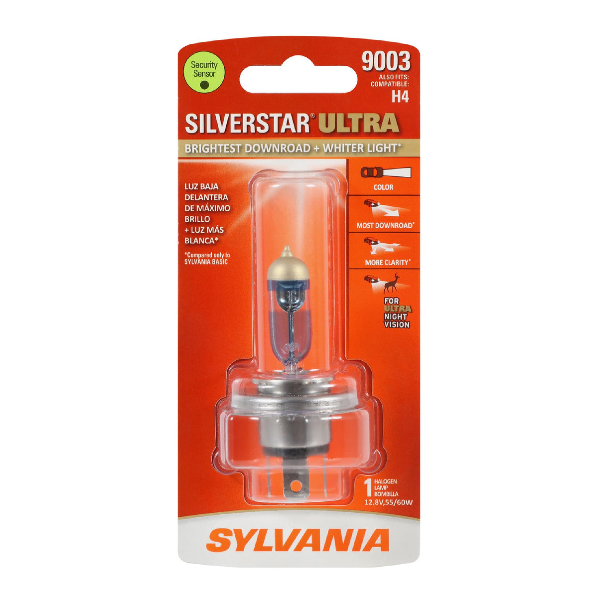 SYLVANIA 9003SU.BP SYLVANIA 9003 SilverStar Ultra Halogen Headlight Bulb, 1 Bulb